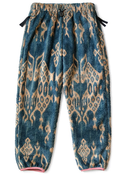 Kapital Java Kasuri Pattern Fleece Easy Pants