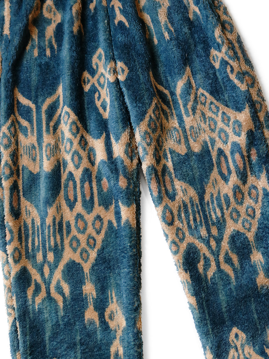 Kapital Java Kasuri Pattern Fleece Easy Pants