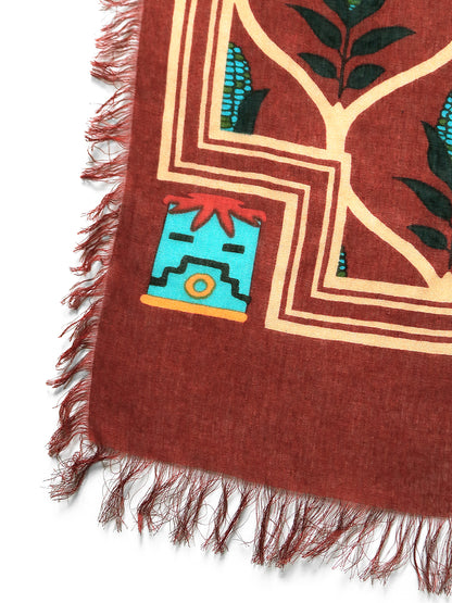 Kapital Rayon Disco Arabesque Pattern Stole