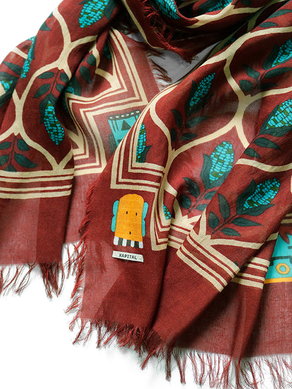 Kapital Rayon Disco Arabesque Pattern Stole