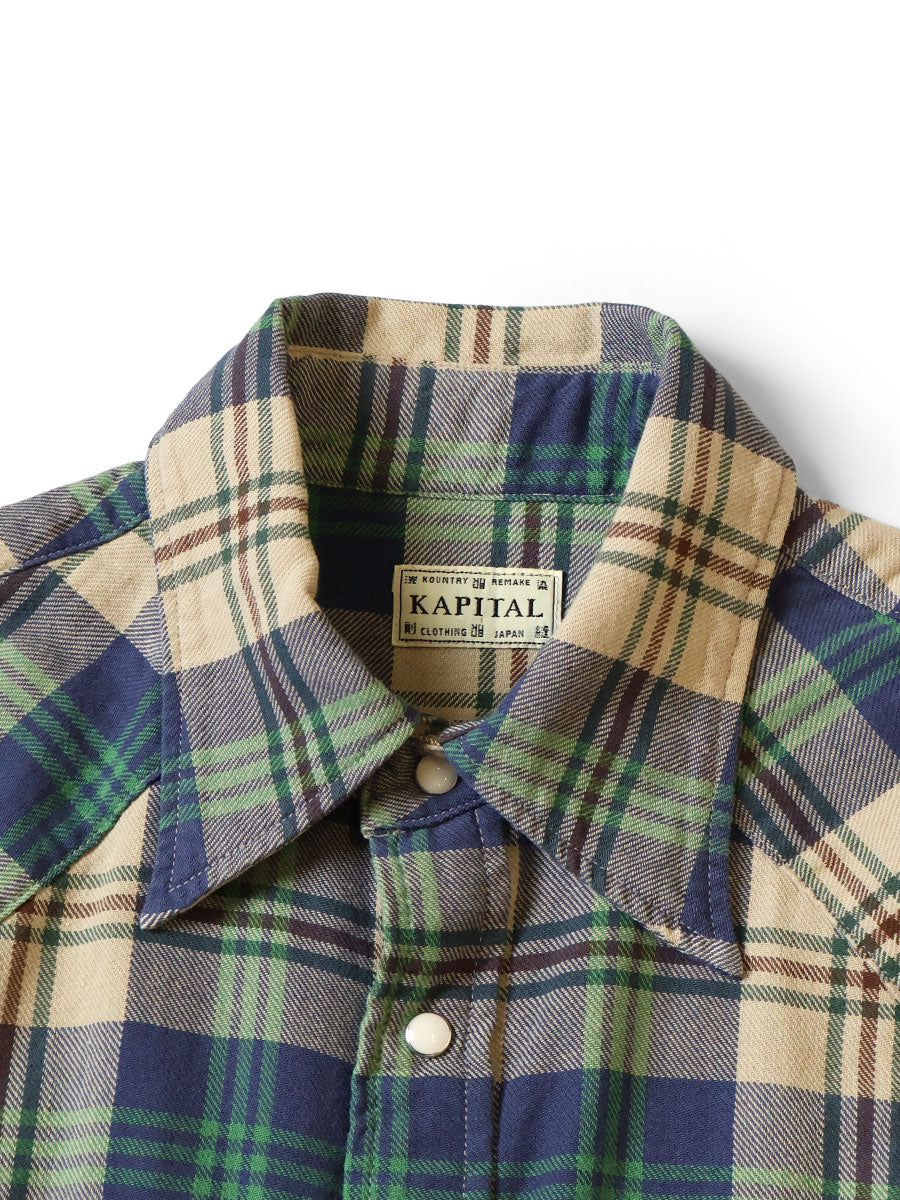 Kapital Columbia-Check Husky Western Shirt