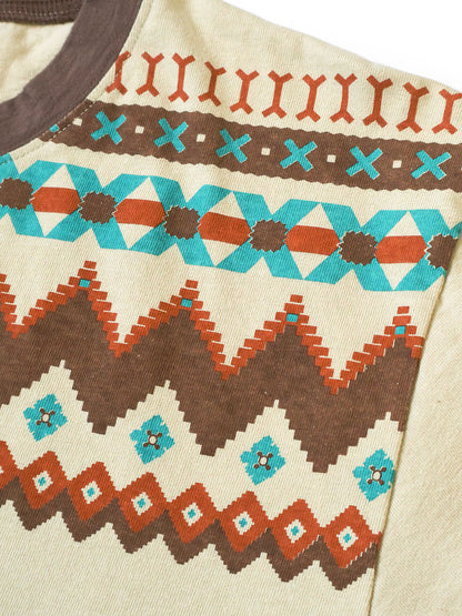 Kapital Jersey Ringer Tee (Powwow Print)