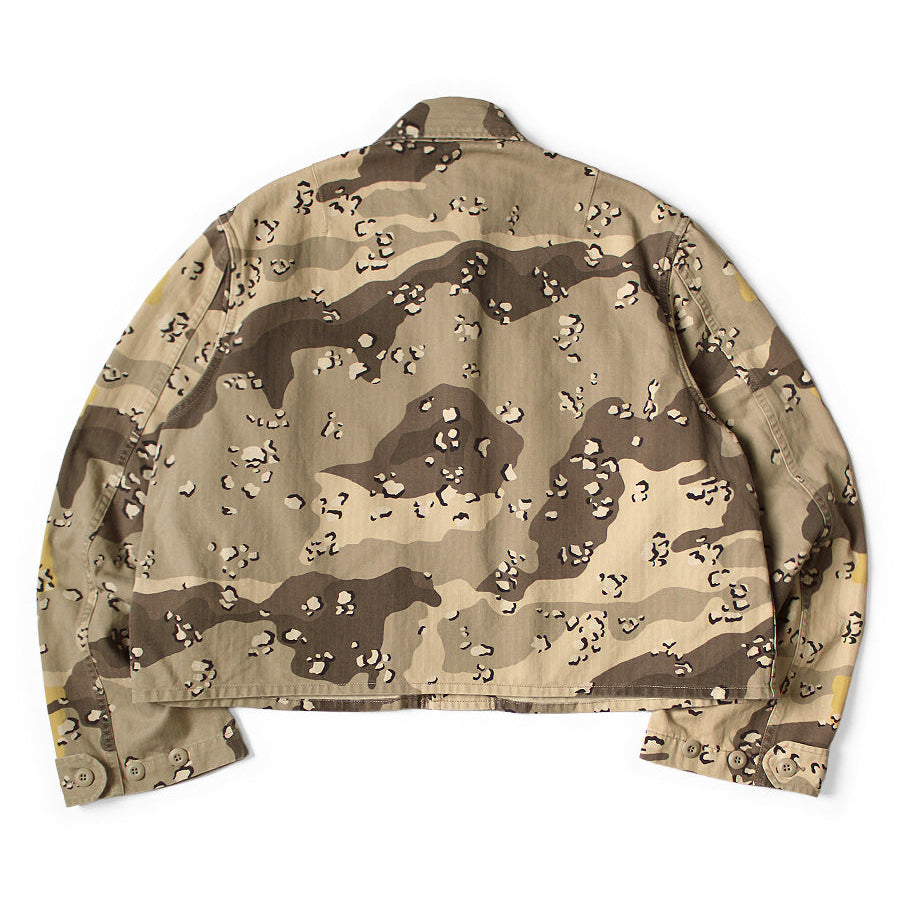 Kapital Cotton Herringbone Peckish Chocolate Chip Camo Army Jacket (Short)
