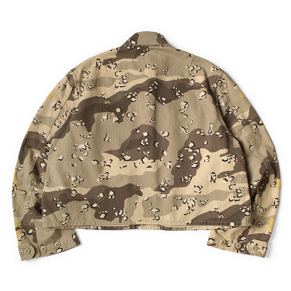 Kapital Cotton Herringbone Peckish Chocolate Chip Camo Army Jacket (Short)