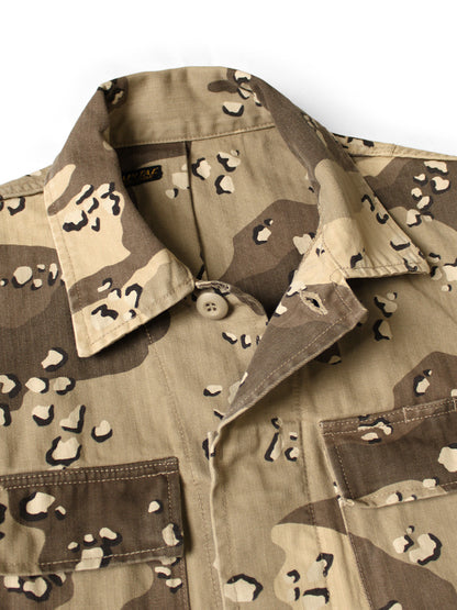 Kapital Cotton Herringbone Peckish Chocolate Chip Camo Army Jacket (Short)