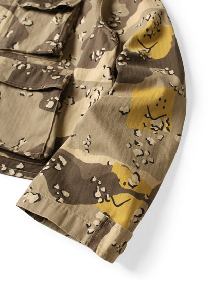 Kapital Cotton Herringbone Peckish Chocolate Chip Camo Army Jacket (Short)