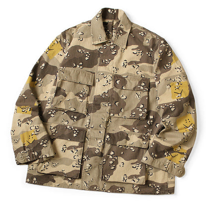 Kapital Cotton Herringbone Peckish Chocolate Chip Camo Army Jacket