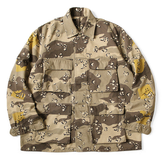Kapital Cotton Herringbone Peckish Chocolate Chip Camo Army Jacket
