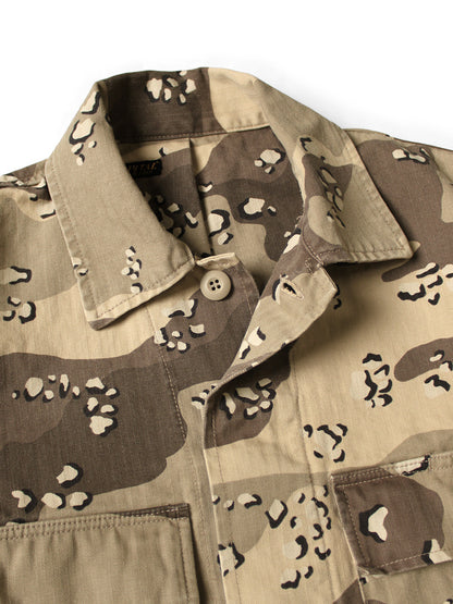 Kapital Cotton Herringbone Peckish Chocolate Chip Camo Army Jacket