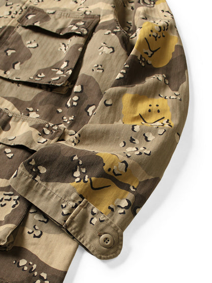 Kapital Cotton Herringbone Peckish Chocolate Chip Camo Army Jacket