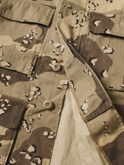 Kapital Cotton Herringbone Peckish Chocolate Chip Camo Army Jacket