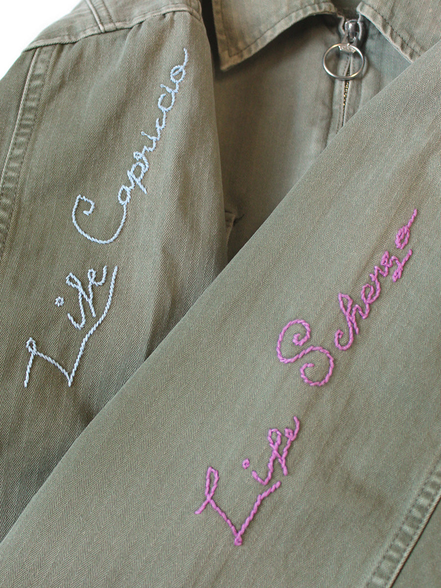 Kapital Herringbone Hunter Drizzler Jacket (Memorial Embroidery Model)