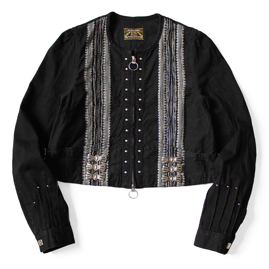 Kapital 12oz Arrow Pattern Jacquard Denim Bolero Jacket