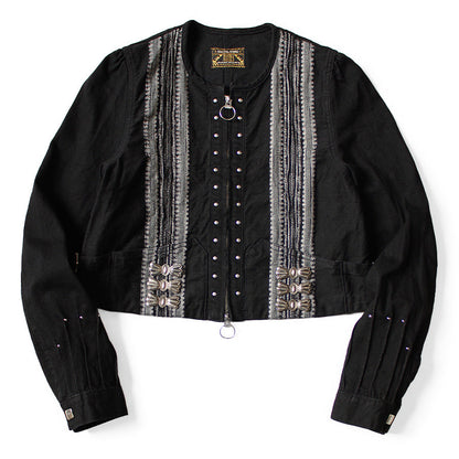 Kapital 12oz Arrow Pattern Jacquard Denim Bolero Jacket