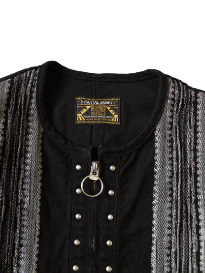 Kapital 12oz Arrow Pattern Jacquard Denim Bolero Jacket