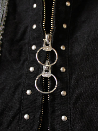 Kapital 12oz Arrow Pattern Jacquard Denim Bolero Jacket