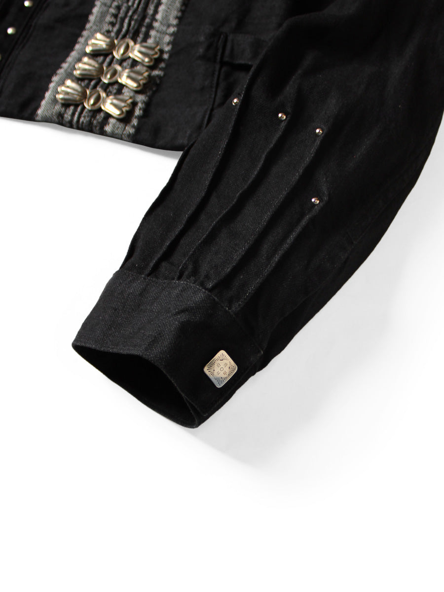 Kapital 12oz Arrow Pattern Jacquard Denim Bolero Jacket