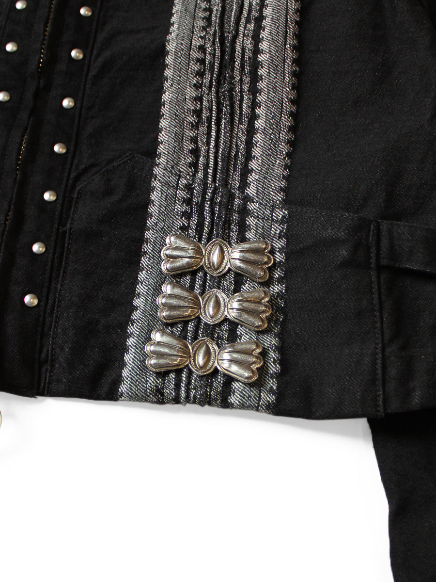 Kapital 12oz Arrow Pattern Jacquard Denim Bolero Jacket