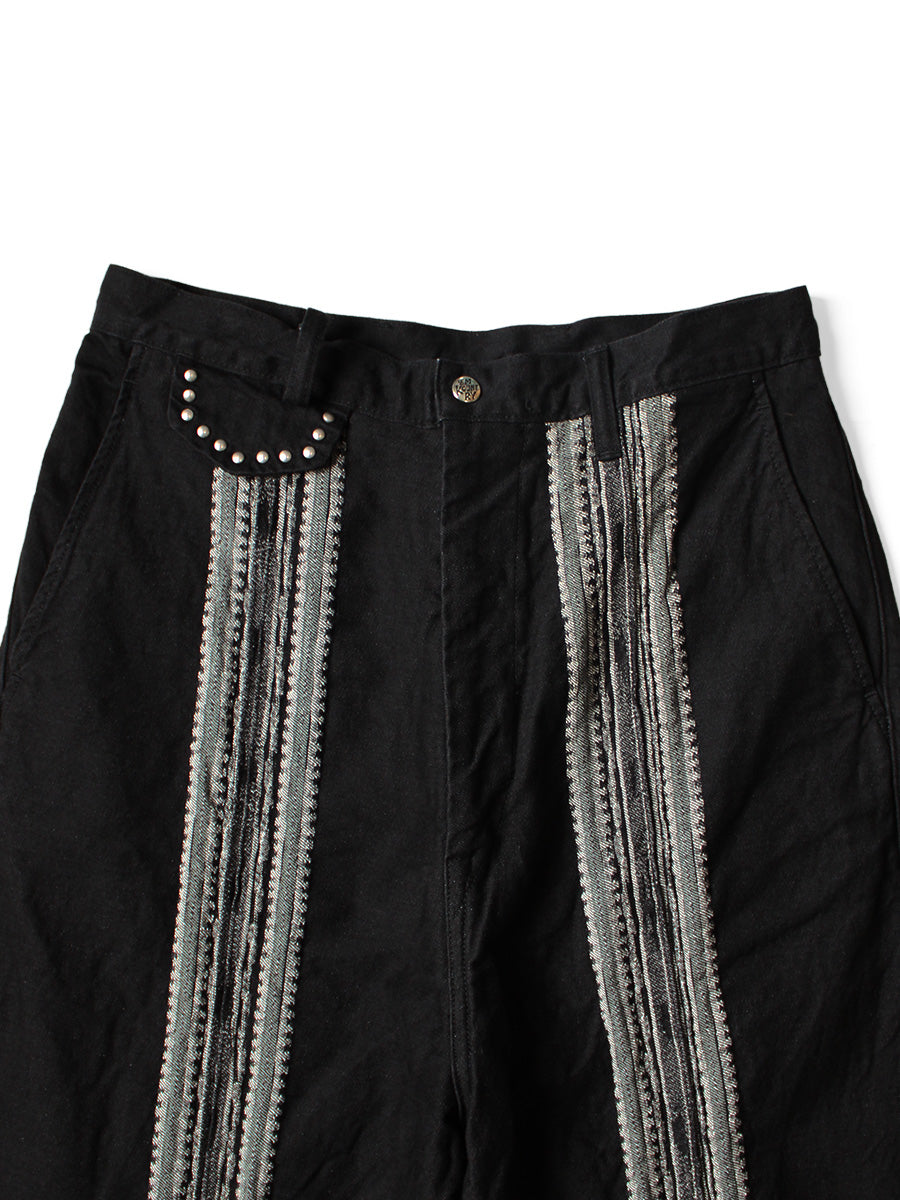 Kapital 12oz Arrow Pattern Jacquard Denim Nimes Pants