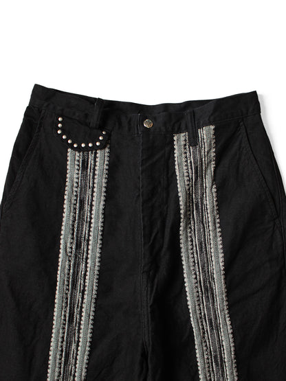 Kapital 12oz Arrow Pattern Jacquard Denim Nimes Pants