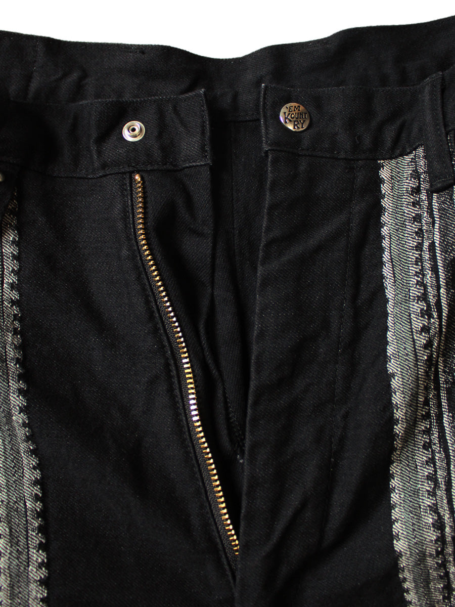 Kapital 12oz Arrow Pattern Jacquard Denim Nimes Pants