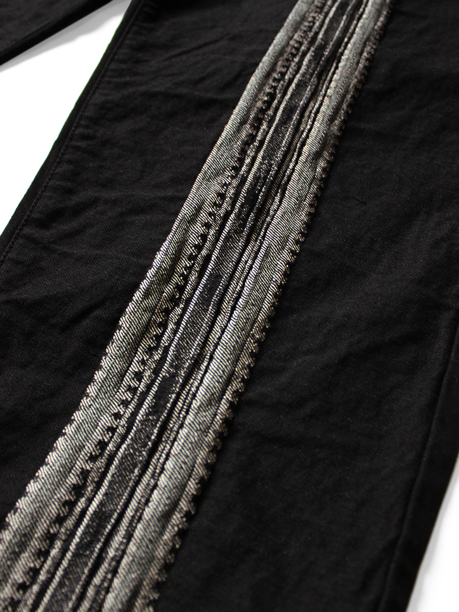 Kapital 12oz Arrow Pattern Jacquard Denim Nimes Pants