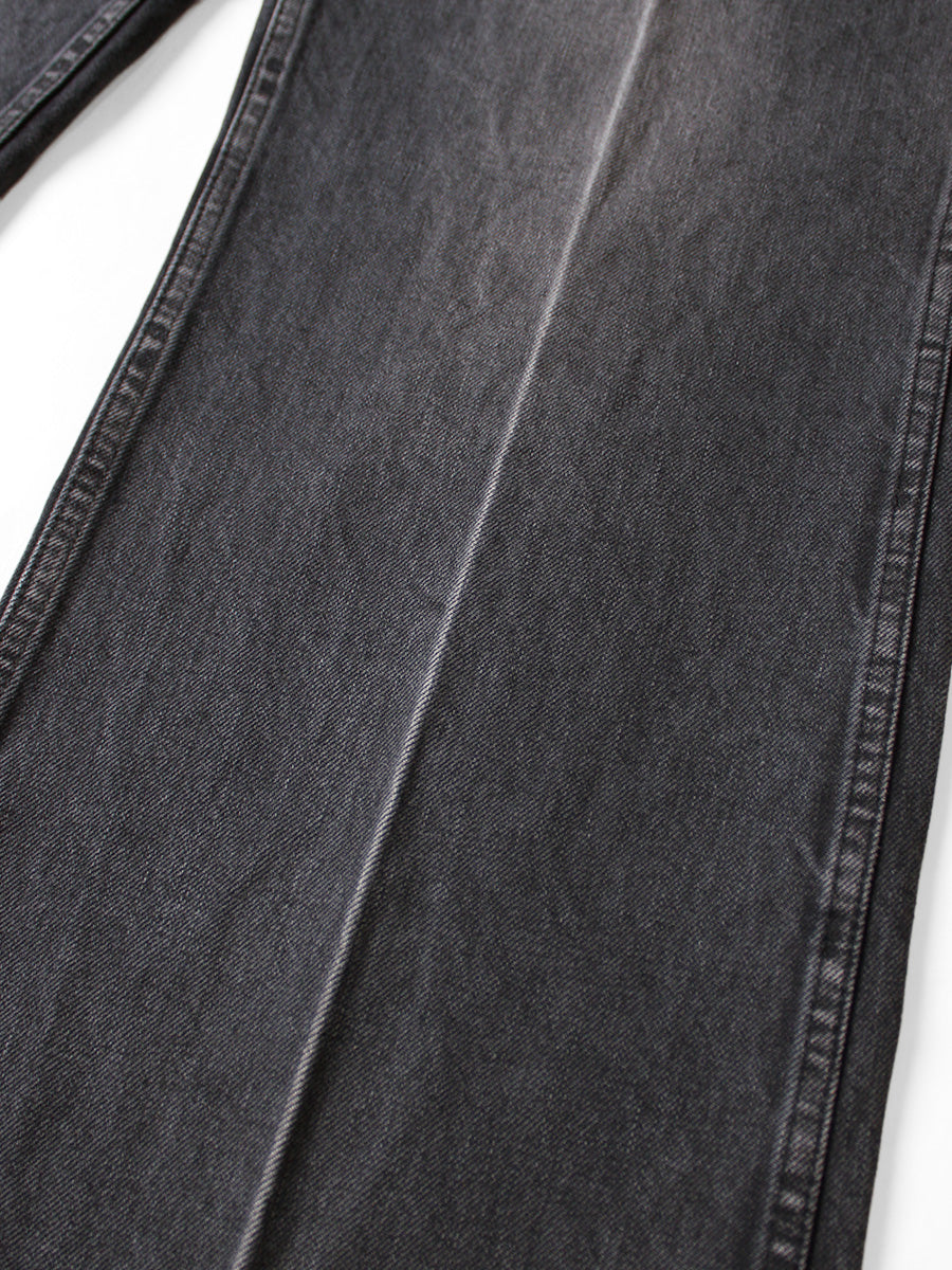 Kapital 14oz Black x Black Denim 5P Frisko (Center Pleats)