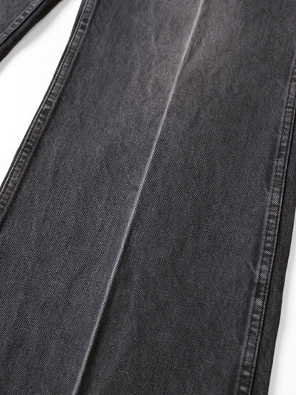 Kapital 14oz Black x Black Denim 5P Frisko (Center Pleats)