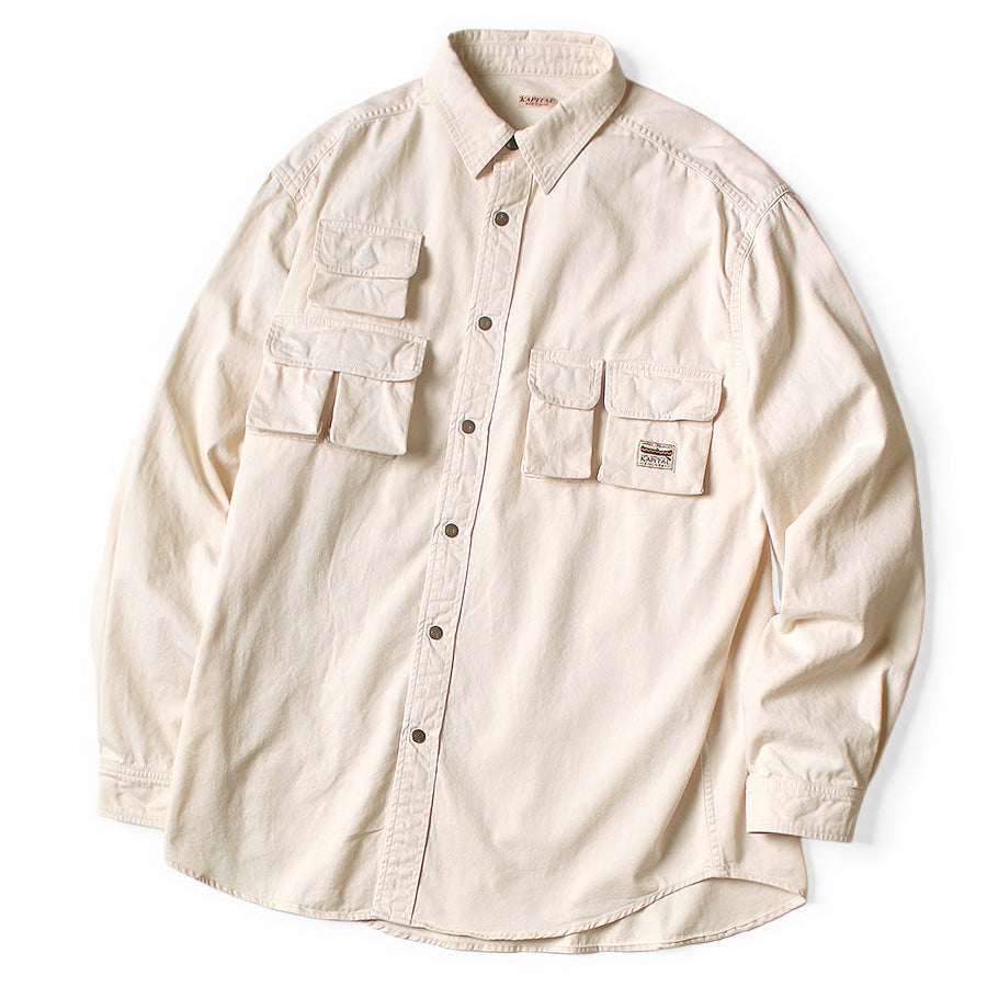 Kapital Chino Shirt Nugget-Pocket Fish Shirt