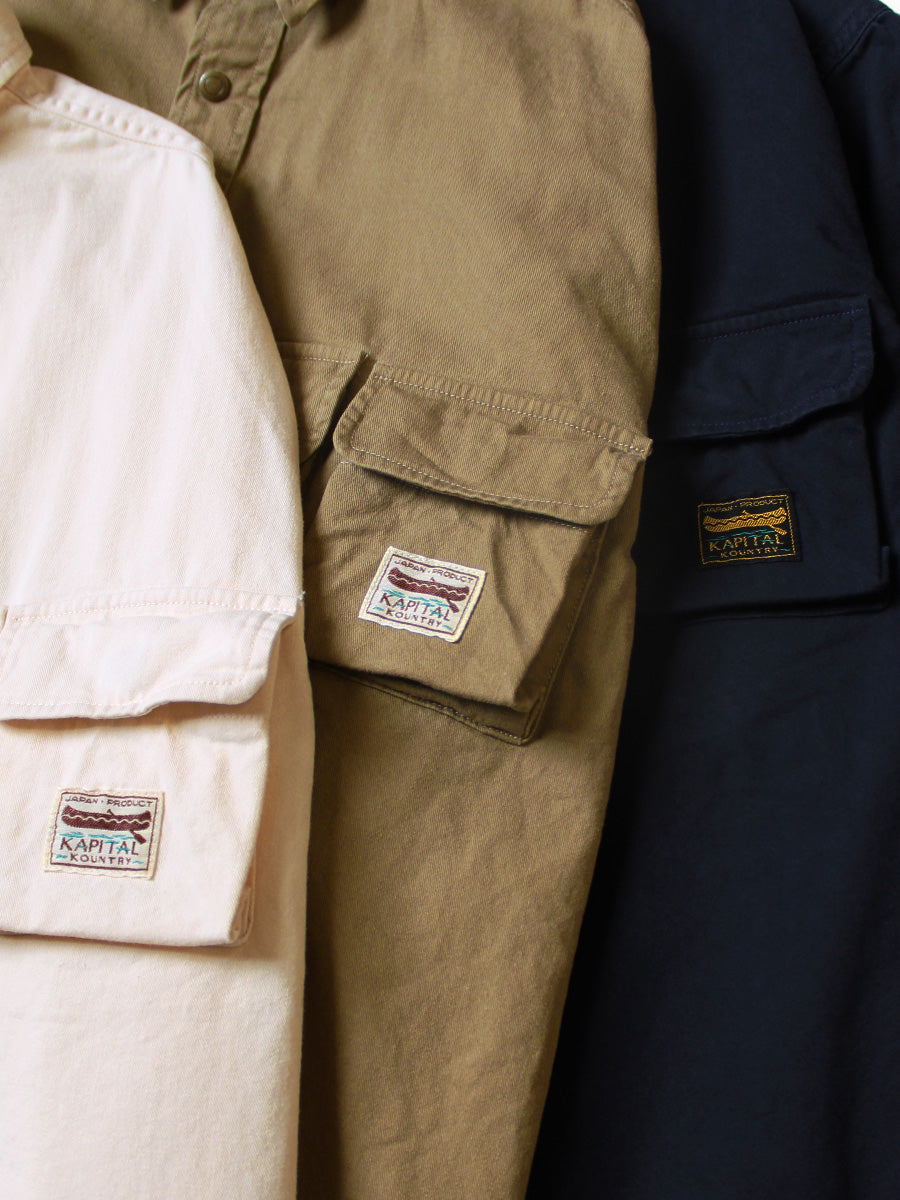 Kapital Chino Shirt Nugget-Pocket Fish Shirt