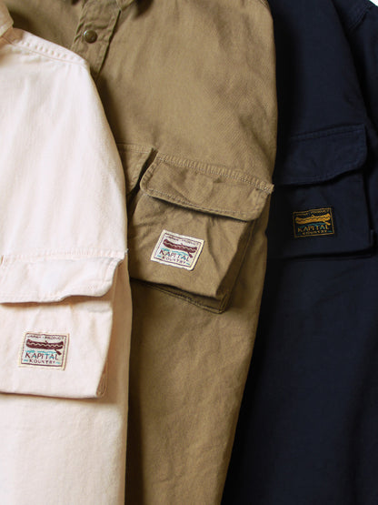 Kapital Chino Shirt Nugget-Pocket Fish Shirt