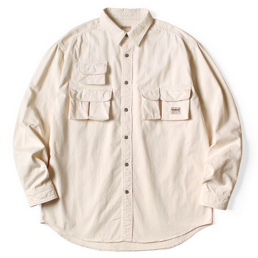 Kapital Chino Shirt Nugget-Pocket Fish Shirt