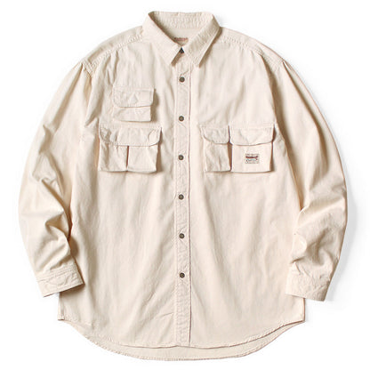 Kapital Chino Shirt Nugget-Pocket Fish Shirt