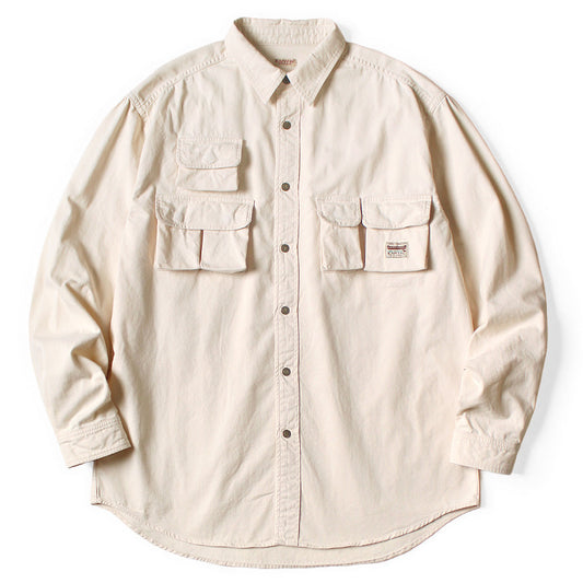 Kapital Chino Shirt Nugget-Pocket Fish Shirt