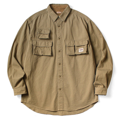 Kapital Chino Shirt Nugget-Pocket Fish Shirt