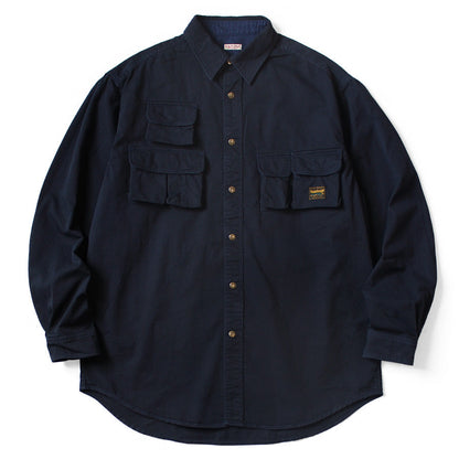Kapital Chino Shirt Nugget-Pocket Fish Shirt