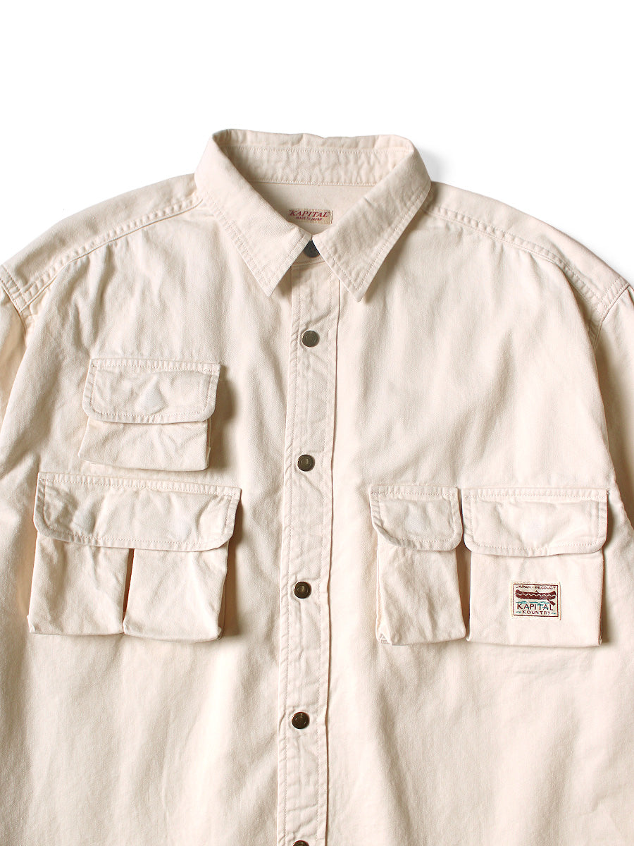 Kapital Chino Shirt Nugget-Pocket Fish Shirt