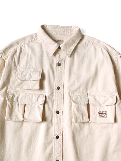 Kapital Chino Shirt Nugget-Pocket Fish Shirt