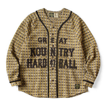 Kapital Fancy Tweed Great Kountry Baseball Long Sleeve Shirt