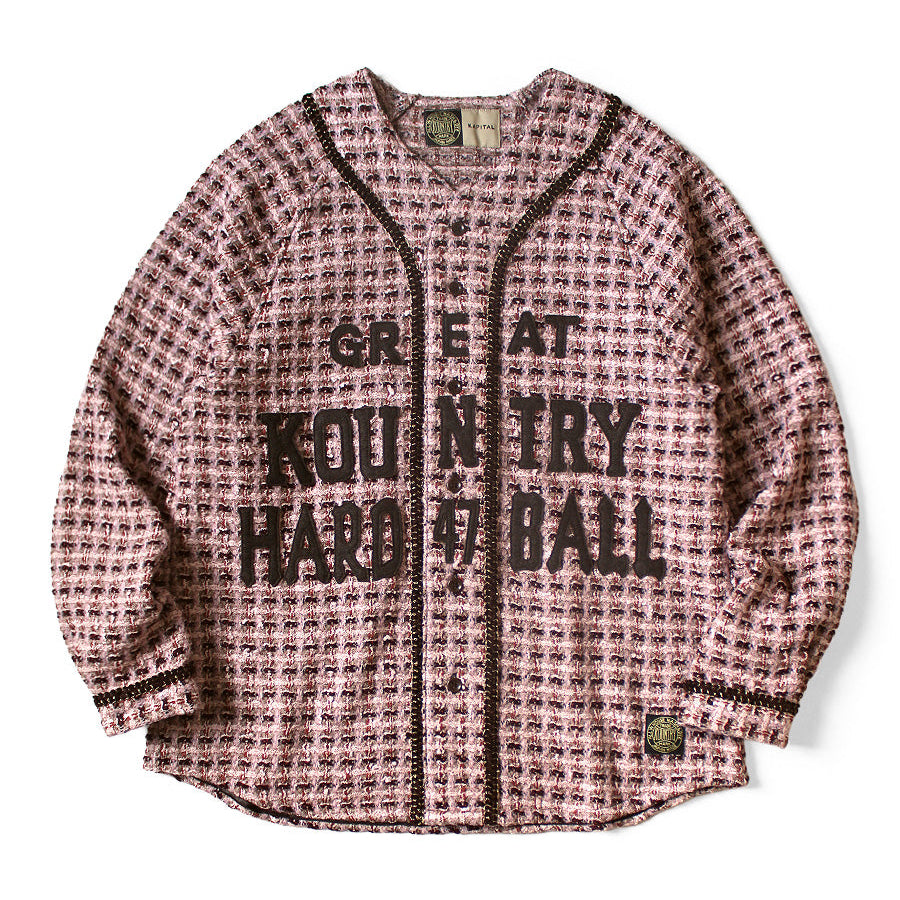 Kapital Fancy Tweed Great Kountry Baseball Long Sleeve Shirt