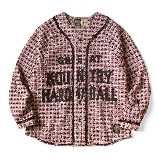 Kapital Fancy Tweed Great Kountry Baseball Long Sleeve Shirt