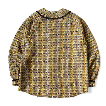 Kapital Fancy Tweed Great Kountry Baseball Long Sleeve Shirt