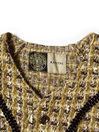 Kapital Fancy Tweed Great Kountry Baseball Long Sleeve Shirt