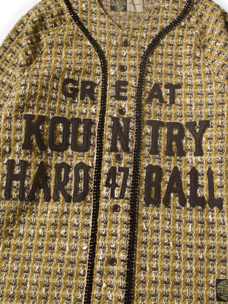 Kapital Fancy Tweed Great Kountry Baseball Long Sleeve Shirt