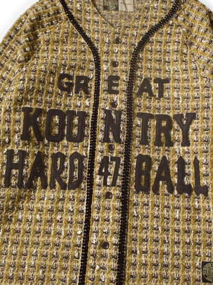 Kapital Fancy Tweed Great Kountry Baseball Long Sleeve Shirt
