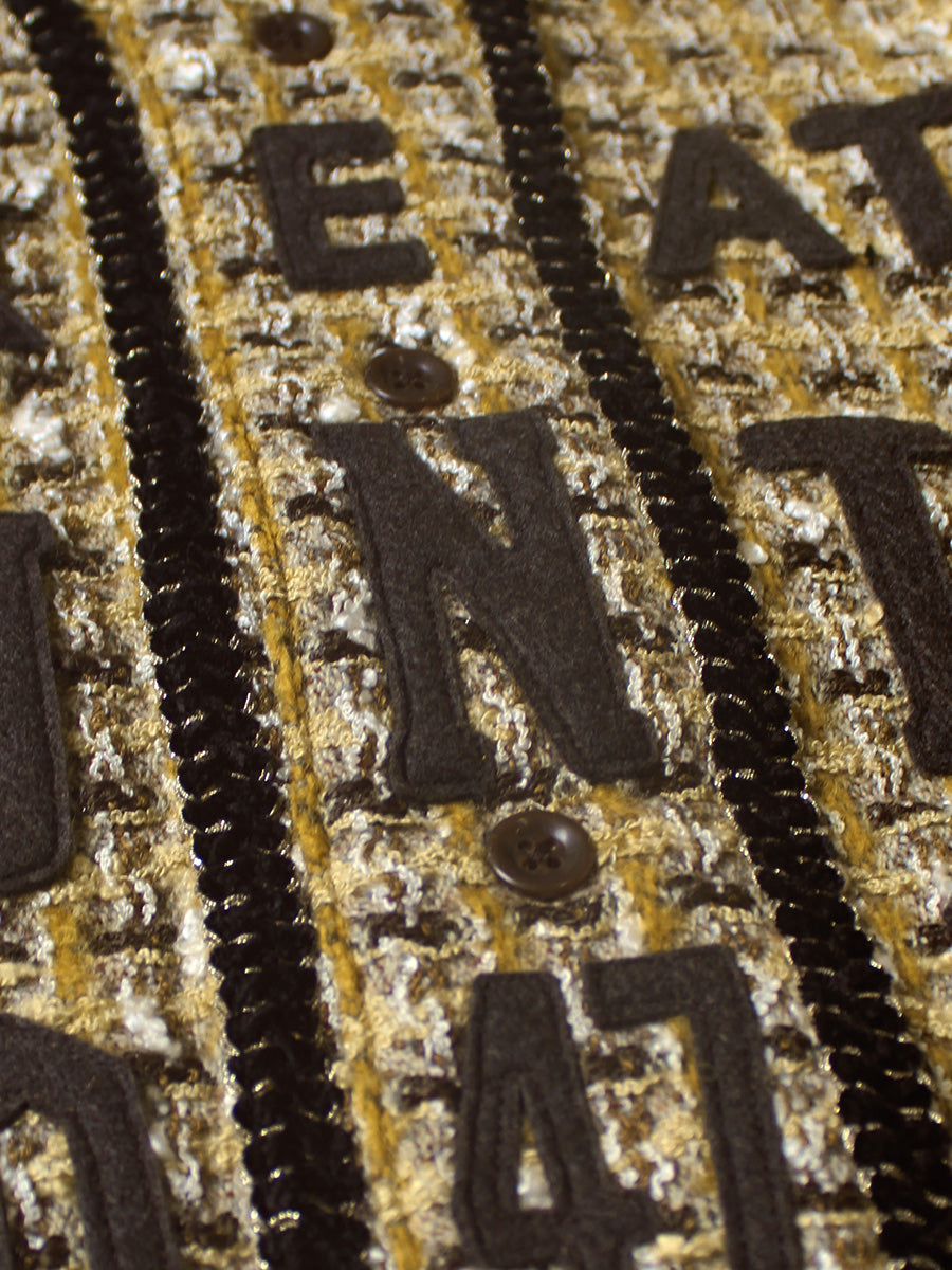 Kapital Fancy Tweed Great Kountry Baseball Long Sleeve Shirt