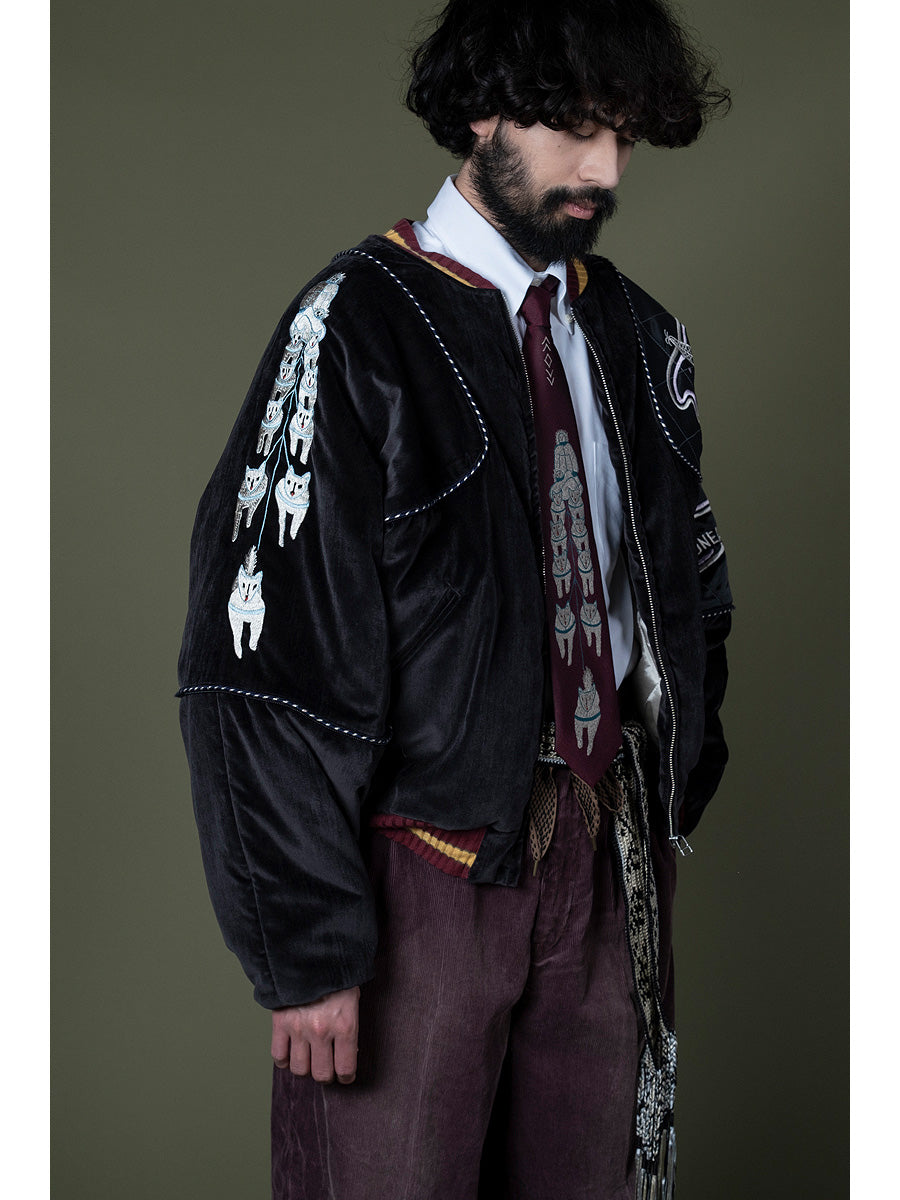 Kapital Velveteen Sham Siamese Bomber Jacket (Yukon)