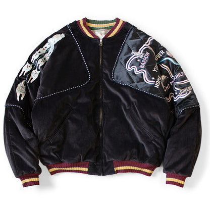 Kapital Velveteen Sham Siamese Bomber Jacket (Yukon)
