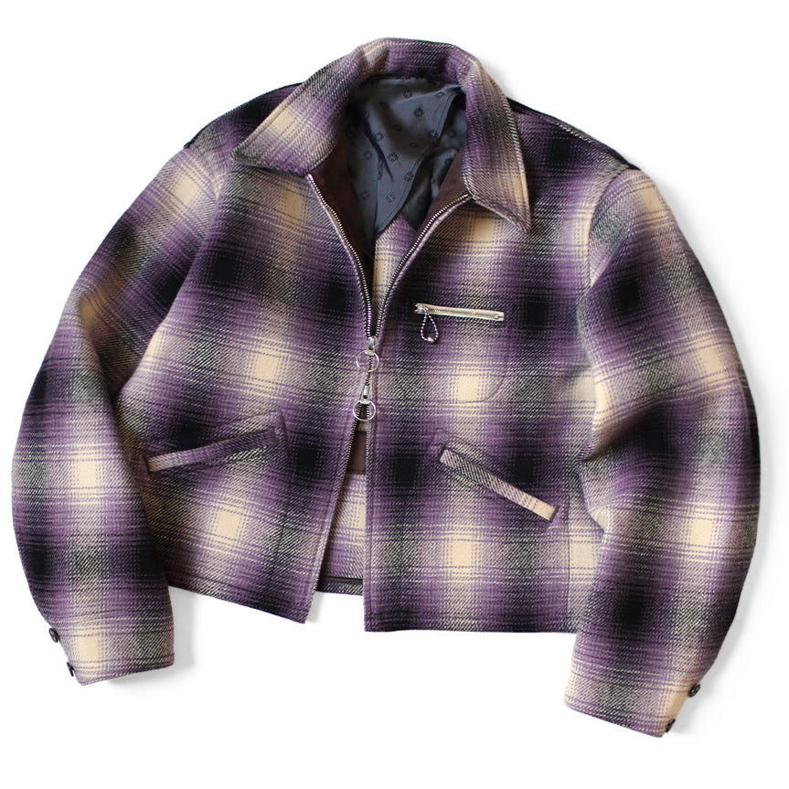 Kapital Vintage Wool Shadow Check Hunting Drizzler Jacket
