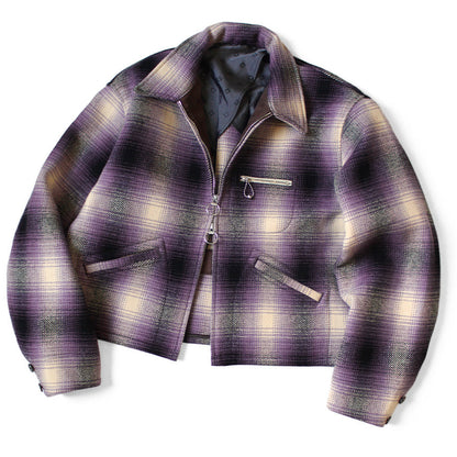 Kapital Vintage Wool Shadow Check Hunting Drizzler Jacket
